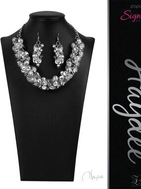 ✨ Paparazzi Zi Collection “The Haydee” Signature Series Silver Necklace & Earrin